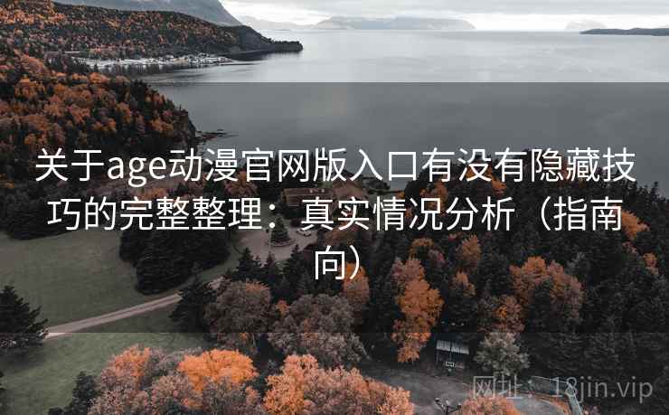关于age动漫官网版入口有没有隐藏技巧的完整整理：真实情况分析（指南向）