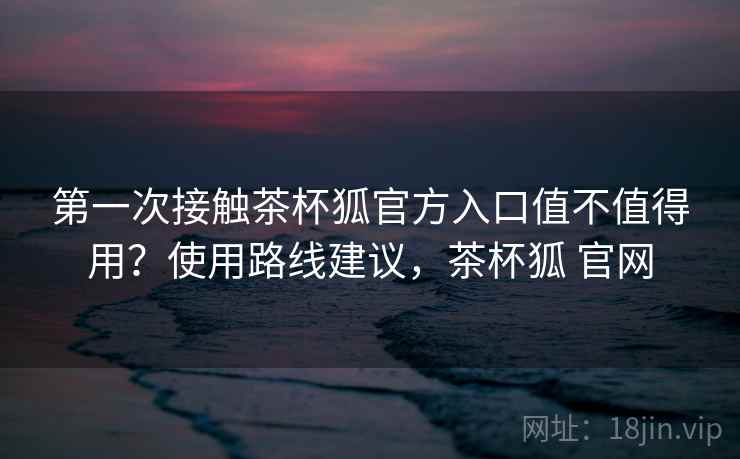 第一次接触茶杯狐官方入口值不值得用？使用路线建议，茶杯狐 官网