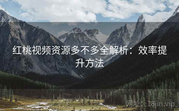红桃视频资源多不多全解析：效率提升方法